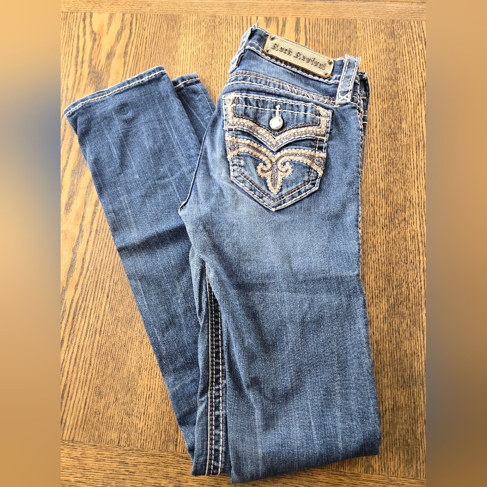 Rock Revival Sukara Mid Rise Straight Size 25 Women